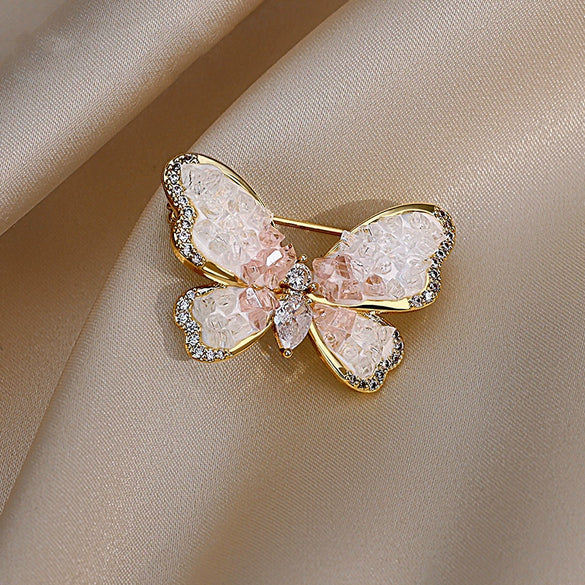 Women's Alloy Butterfly Brooch Minimalist Style With Electroplating