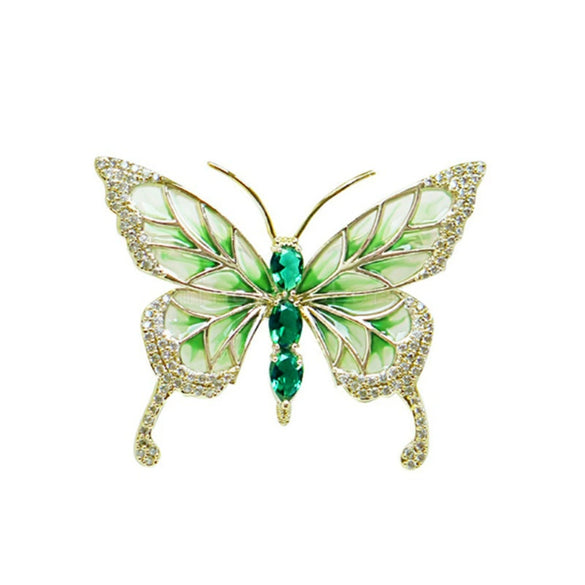 Women's Alloy Butterfly Brooch With Flower Pattern And Electroplating Design Minimalist Style