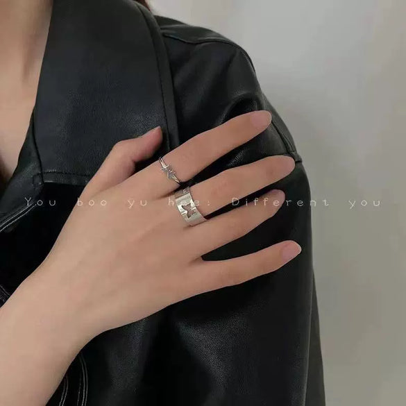 Women's Alloy Butterfly Open Adjustable Ring With Electroplated Finish Fashionable Trendy Design