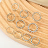 Women's Alloy Butterfly Pearl Ring Set With Geometric Style And Electroplating Treatment