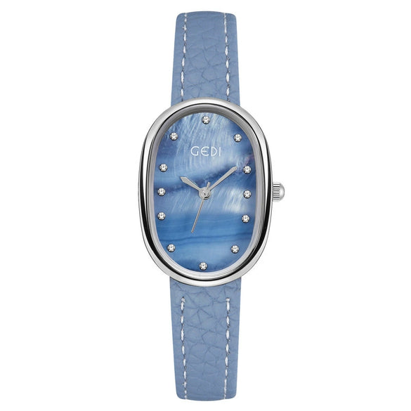 Women's Alloy Case Belt Strap Oval Quartz Casual Light Luxury Watch