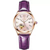 Women's Alloy Case Genuine Leather Strap Round Dial Swiss Certified Diamond Calendar Waterproof Luminous Leisure Watch