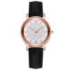 Women's Alloy Case Imitation Leather Strap Quartz Starry Rhinestone Round Dial Casual Watch