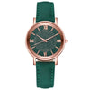 Women's Alloy Case Imitation Leather Strap Quartz Starry Rhinestone Round Dial Casual Watch