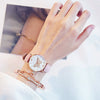 Women's Alloy Case Imitation Leather Strap Quartz Watch With Butterfly Dial And Star Bracelet Leisure Style