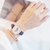 Women's Alloy Case Imitation Leather Strap Quartz Watch With Butterfly Dial And Star Bracelet Leisure Style
