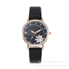 Women's Alloy Case Imitation Leather Strap Round Dial Daisy Pattern Leisure Watch