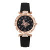 Women's Alloy Case Imitation Leather Strap Round Dial Quartz Wrist Watch Leisure Style