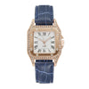 Women's Alloy Case Imitation Leather Strap Square Quartz Watch Set