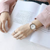 Women's Alloy Case Imitation Leather Strap Stainless Steel Clasp Round Dial Leisure Style Watch