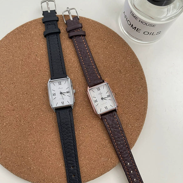 Women's Alloy Case Leisure Rectangular Roman Dial Allmatch Watch