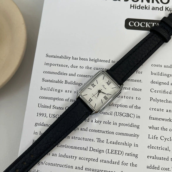 Women's Alloy Case Leisure Rectangular Roman Dial Allmatch Watch