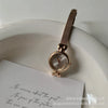 Women's Alloy Case Ordinary Glass Mirror Highend Fragrant Style Simple Elegant Small Dial Watch