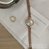 Women's Alloy Case Ordinary Glass Mirror Highend Fragrant Style Simple Elegant Small Dial Watch