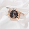 Women's Alloy Case Ordinary Glass Mirror Imitation Leather Strap Round Dial Leisure Style Watch And Bracelet Necklace Suit