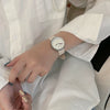 Women's Alloy Case Ordinary Glass Mirror Leisure Style Allmatch Belt Watch