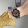 Women's Alloy Case Ordinary Glass Mirror Leisure Style Digital Scale Belt Watch