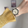 Women's Alloy Case Ordinary Glass Mirror Leisure Style Digital Scale Belt Watch