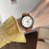 Women's Alloy Case Ordinary Glass Mirror Leisure Style Digital Scale Belt Watch