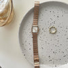 Women's Alloy Case Ordinary Glass Mirror Silver Chain Square Leisure Style Watch