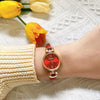 Women's Alloy Case Ordinary Glass Mirror Small Dial Thin Belt Retro Niche Chic Literary Style Watch