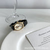 Women's Alloy Case Oval Small Dial Retro Quartz Belt Watch With Ordinary Glass Mirror
