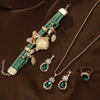 Women's Alloy Case Pu Strap Butterfly Bracelet Quartz Watch Jewelry