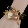 Women's Alloy Case Pu Strap Butterfly Bracelet Quartz Watch Jewelry