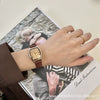 Women's Alloy Case Quartz Barrel Watch With Ordinary Glass Mirror Retro Artistic Style