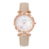 Women's Alloy Case Quartz Belt Watch With Imitation Leather Strap Round Dial Starfish Design Leisure Style