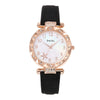 Women's Alloy Case Quartz Belt Watch With Imitation Leather Strap Round Dial Starfish Design Leisure Style