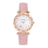 Women's Alloy Case Quartz Belt Watch With Imitation Leather Strap Round Dial Starfish Design Leisure Style