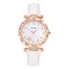 Women's Alloy Case Quartz Belt Watch With Imitation Leather Strap Round Dial Starfish Design Leisure Style
