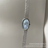 Women's Alloy Case Quartz Watch With Blue Fritillary Surface And Fashion Style