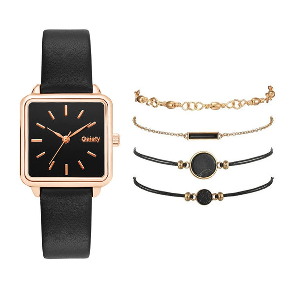 Women's Alloy Case Quartz Watch With Printed Logo Round Dial And Leisure Style