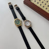 Women's Alloy Case Round Gold Watch