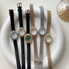 Women's Alloy Case Round Gold Watch