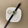 Women's Alloy Case Round Gold Watch
