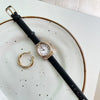 Women's Alloy Case Round Gold Watch