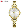 Women's Alloy Case Stainless Steel Band Round Dial Leisure Quartz Wrist Watch