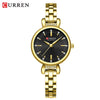 Women's Alloy Case Stainless Steel Band Round Dial Leisure Quartz Wrist Watch