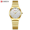 Women's Alloy Case Stainless Steel Band Round Dial Waterproof Leisure Watch