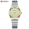 Women's Alloy Case Stainless Steel Band Round Dial Waterproof Leisure Watch