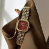 Women's Alloy Case Stainless Steel Band Square Fashion Quartz Watch