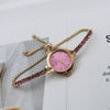 Women's Alloy Case Stainless Steel Strap Round Dial Quartz Bracelet Watch With Mineral Reinforced Glass Mirror Simple Light Luxury And Leisure Style