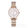 Women's Alloy Case Steel Band Round Dial Casual Quartz Wristwatch