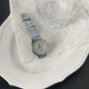 Women's Alloy Case Watch With Bamboo Pattern Strap Leisure Style
