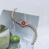 Women's Alloy Casual Quartz Bracelet Watch With Round Dial And Stainless Steel Buckle