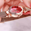 Women's Alloy Casual Round Dial Magnet Buckle Quartz Watch