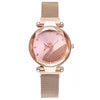 Women's Alloy Casual Round Dial Magnet Buckle Quartz Watch